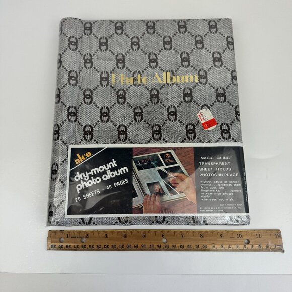 Vtg Sealed Alco Dry Mount Photo Album 20 Sheets 40 Pages Magic Cling Transparent - Picture 1 of 10